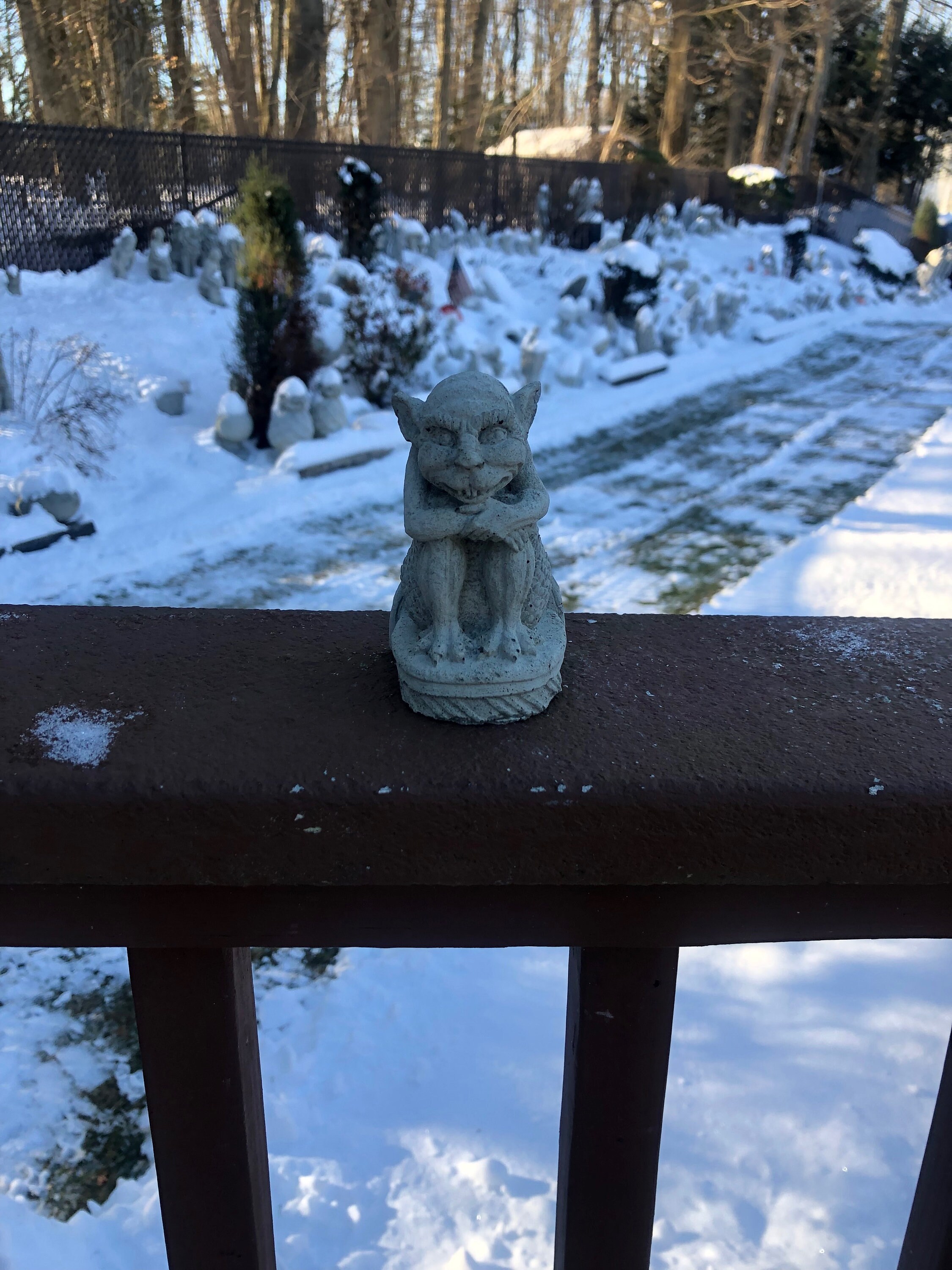 Concrete Gargoyle Statue: Gothic Garden Decor, Winged Protection Figure ...