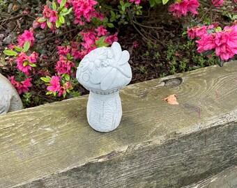 Concrete Mushroom Statue: 5'' Garden & Home Decor