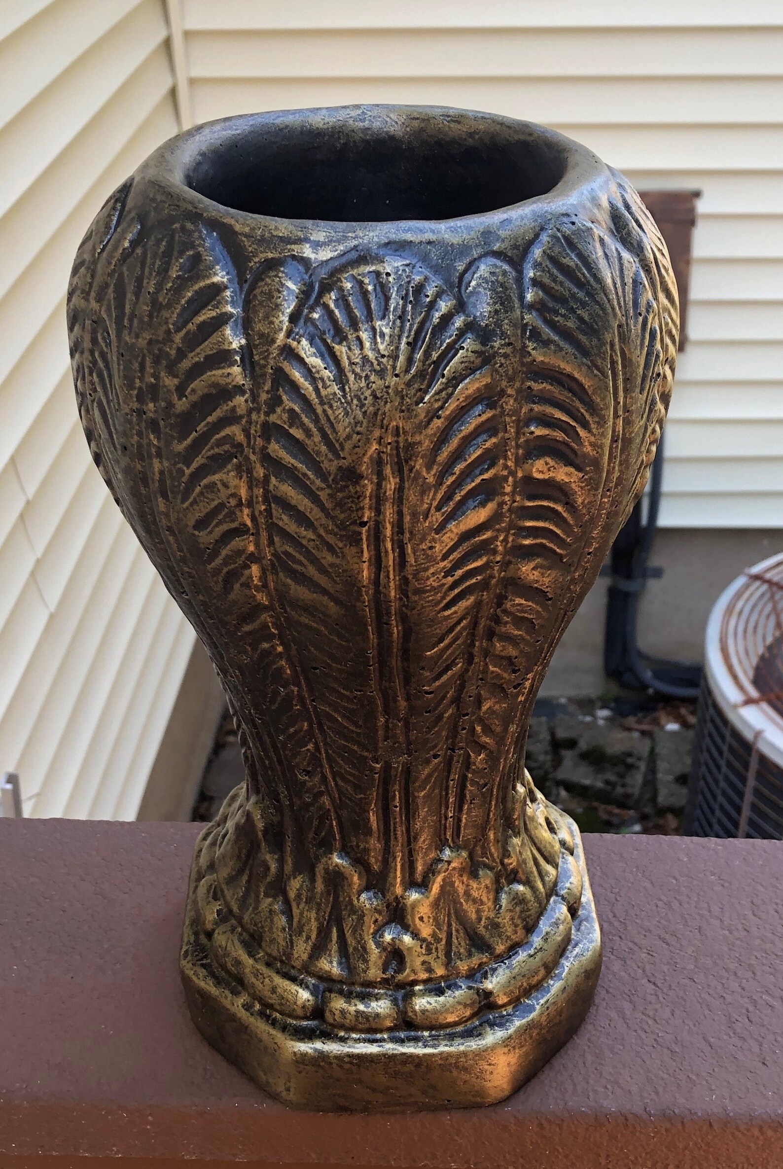 Cemetery Memorial Vase Concrete Vase Patio Vase Indoor Etsy