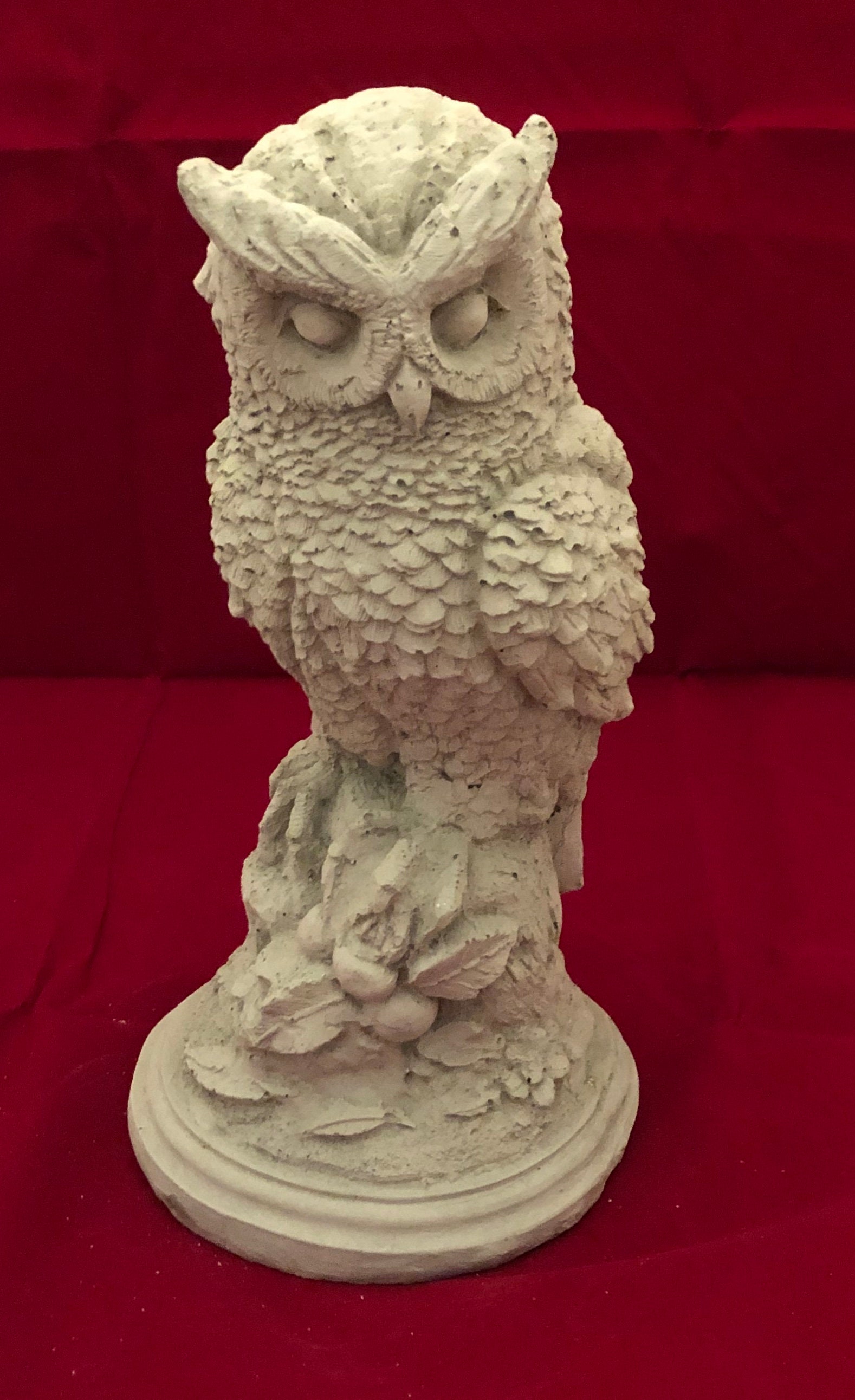 Owl Statue Cement Owl Garden Decor Concrete Owl Statue Etsy Australia