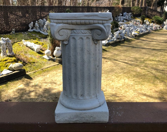 Concrete Square Pedestal 12.5'' Tall, Garden Pedestal, Home Decor Etsy