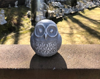 Owl Statue, Cement Owl, Small Owl Statue, Garden Decor, Concrete Owl Statue, Lawn Ornament