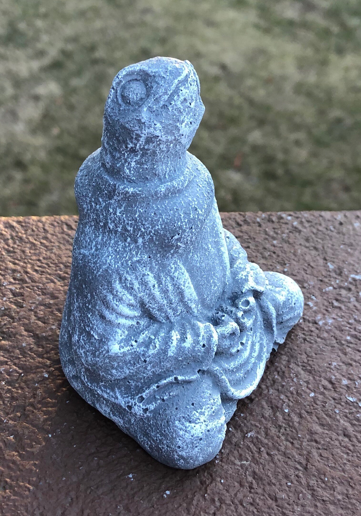 Concrete Meditating Turtle Buddha Statue Zen Cement Buddha Etsy