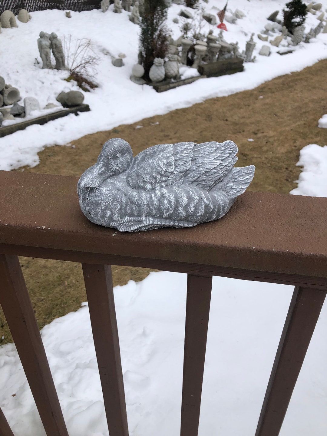 Concrete Duck, Cement Duck Statue, Duck Statue, Garden Statue, Home