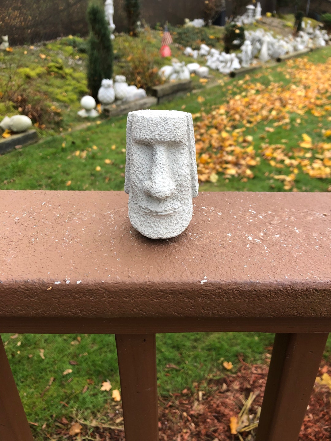 Easter Island Head Statue, Concrete Easter Island Statue, Small Easter