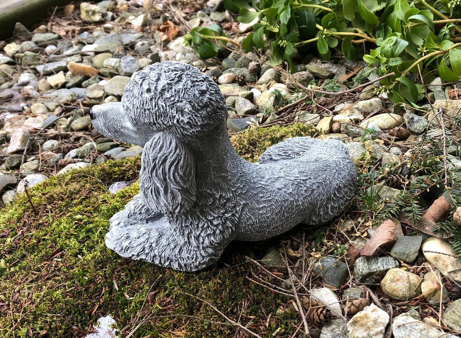 Concrete Poodle Statue Memorial or Grave Marker Cement Etsy