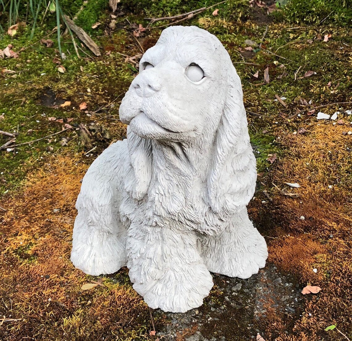 Cocker Spaniel Dog Statue Concrete Dog Cement Cocker Spaniel | Etsy