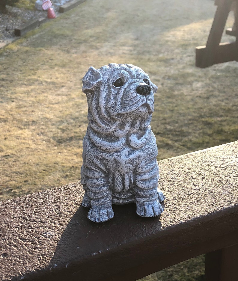 shar pei dog statue