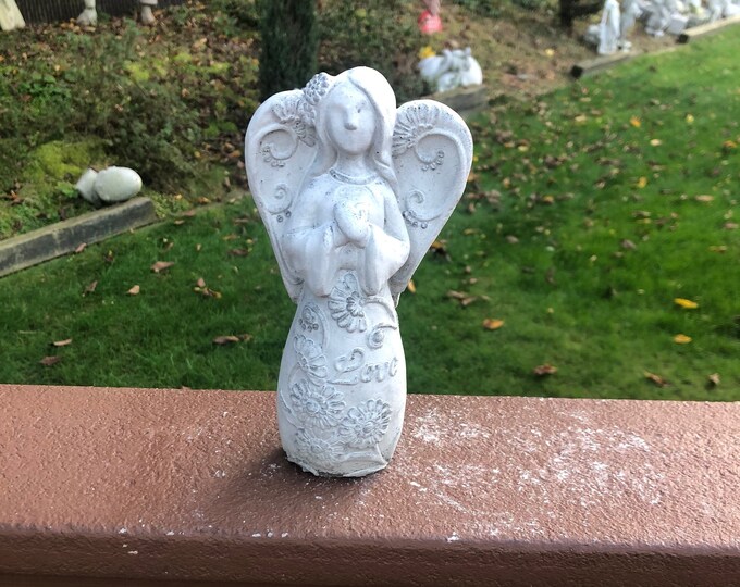 Sideways Angel Concrete Statue Garden Decor - Etsy