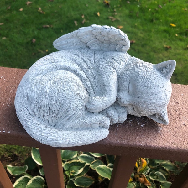 Cat Angel Statue Etsy