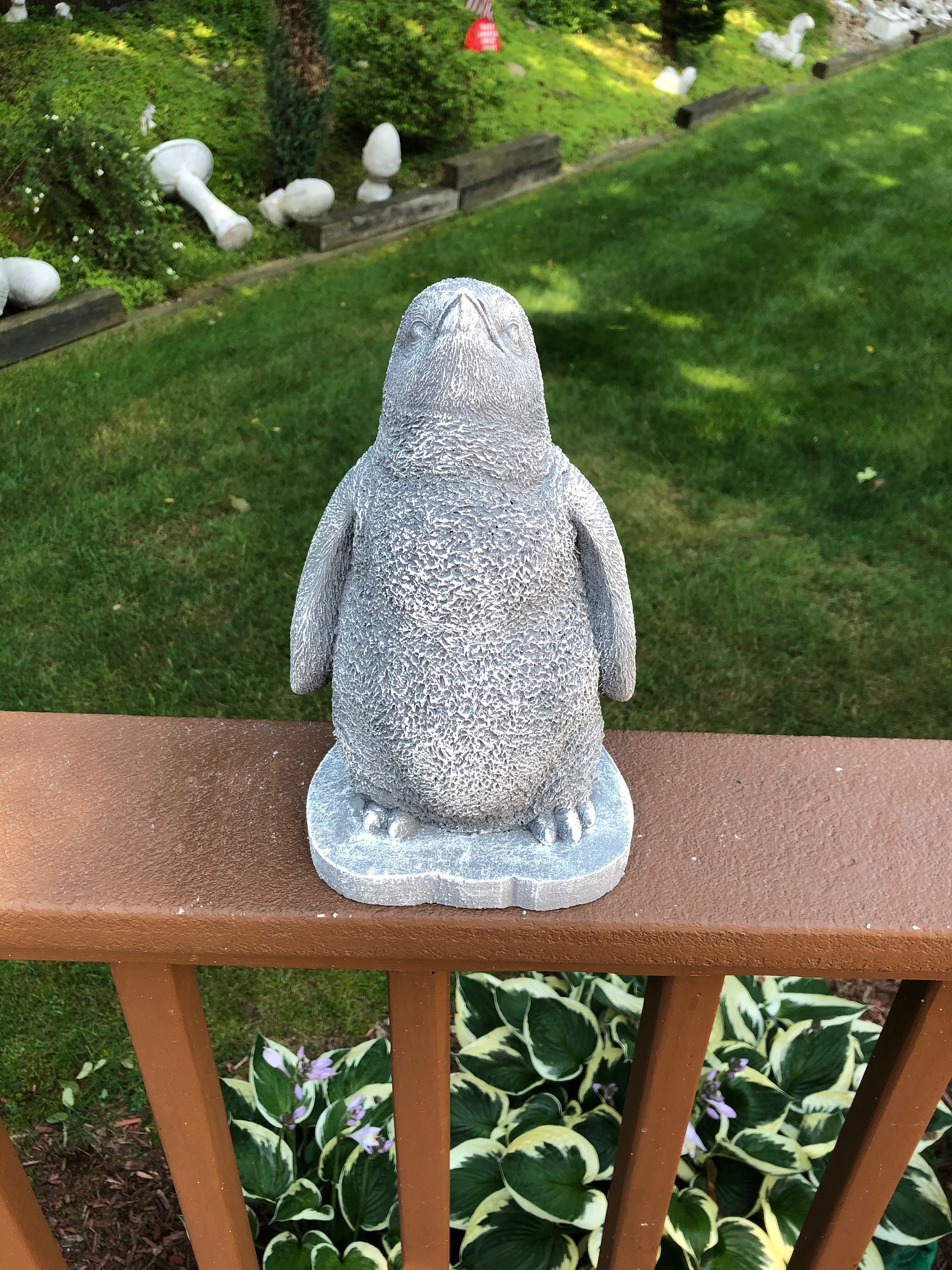 31lbs penguin concrete statue