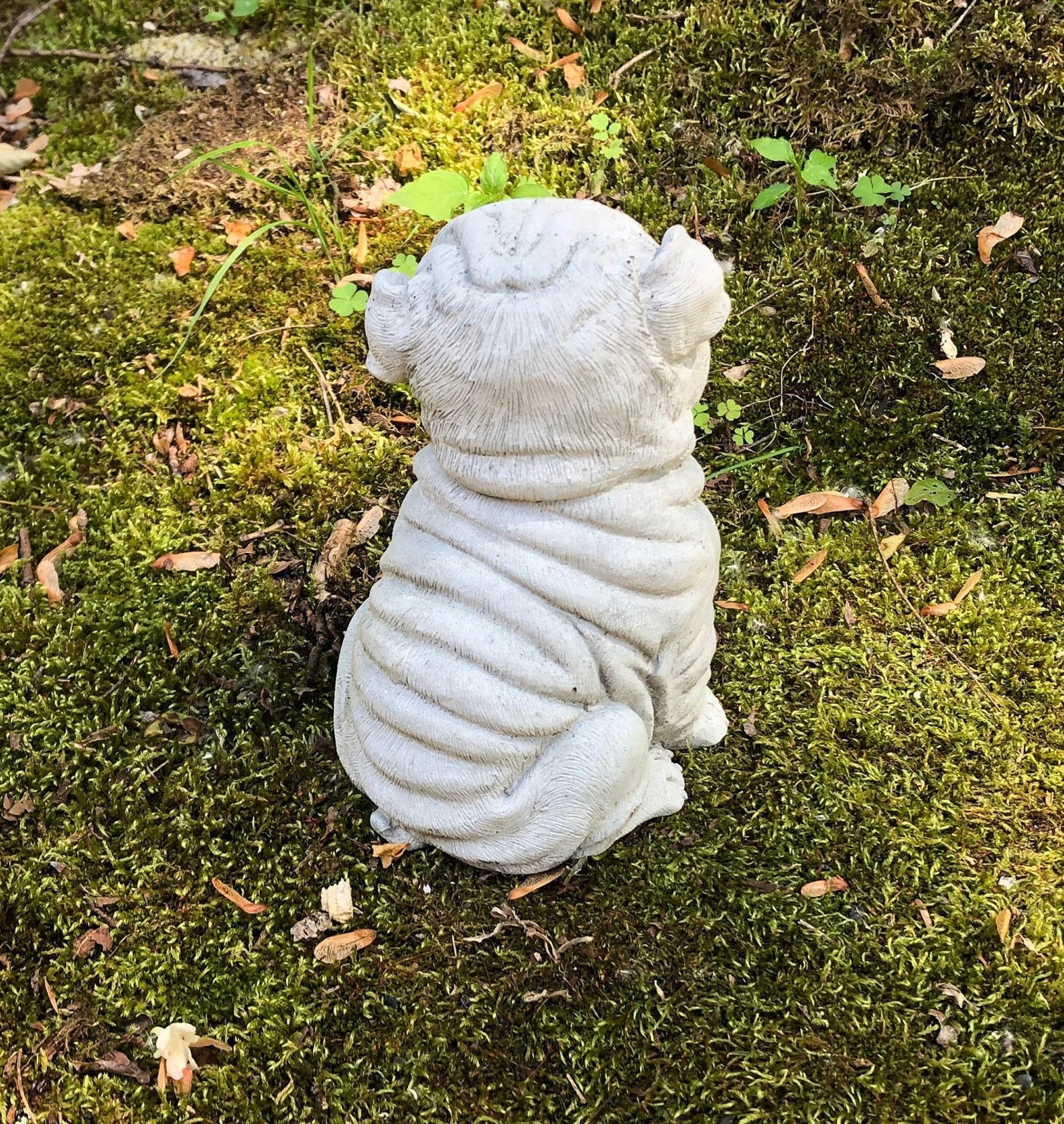 Concrete Sharpei Dog Statue Cement Dog Garden Figure Etsy