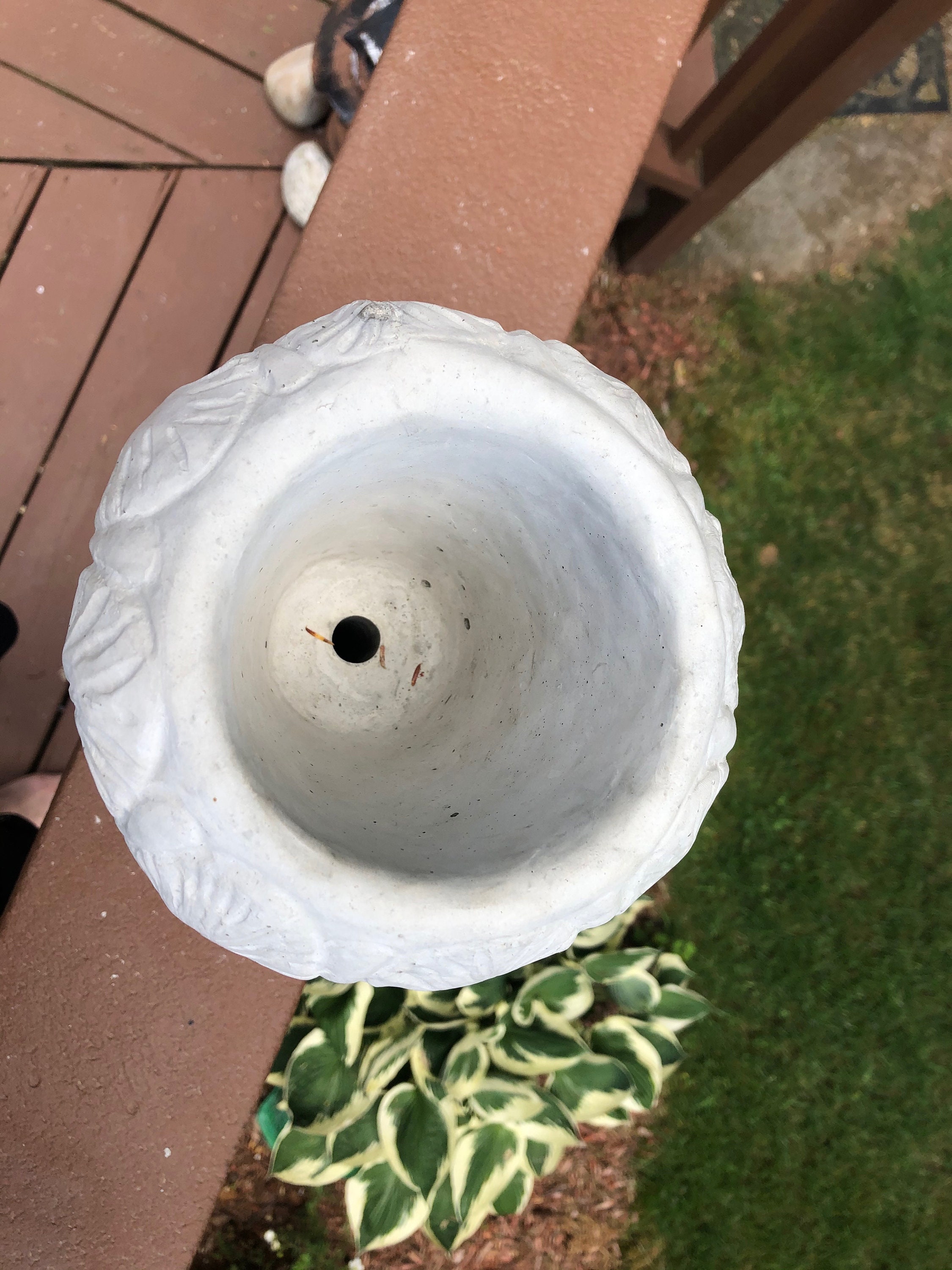 Cemetery Memorial Vase Concrete Vase Patio Vase Indoor Etsy