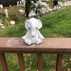 Concrete Meditating Elephant Statue, Zen Cement , Elephant Statue, Zen Garden Decor, Spiritual Decor, Elephant