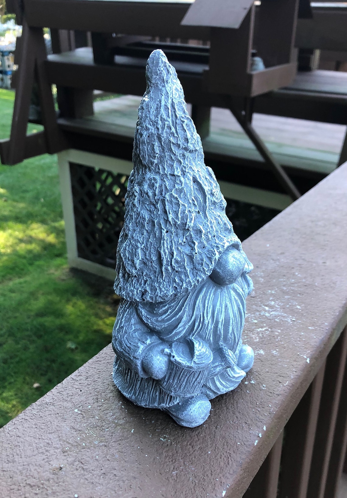 Cement Garden Gnome Gnome Statue Concrete Gnome Garden Etsy