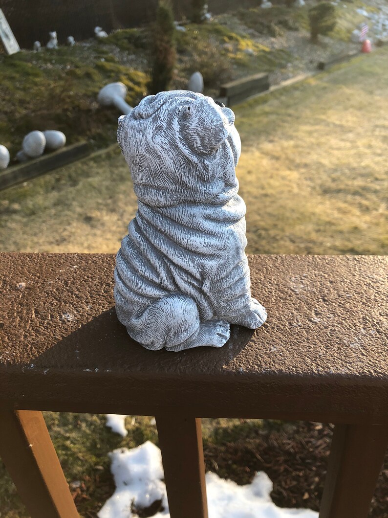 shar pei dog statue
