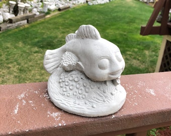 Concrete Fish Statue, Cement Fish, Garden Statue, Fish Figure, Garden Statue, Home Decor