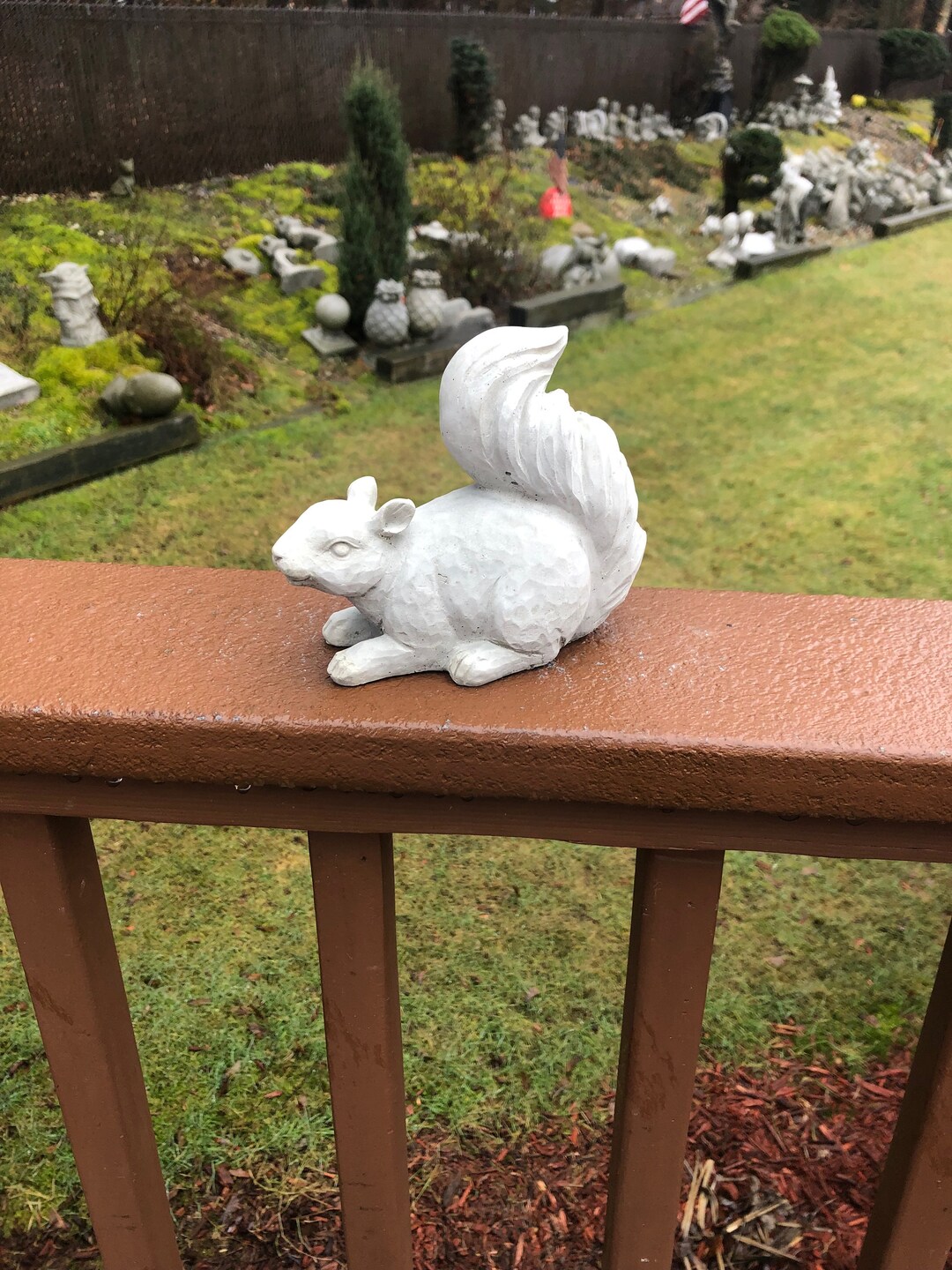 Squirrel Statue, Concrete Squirrel, Home Decor, Garden Decor Etsy