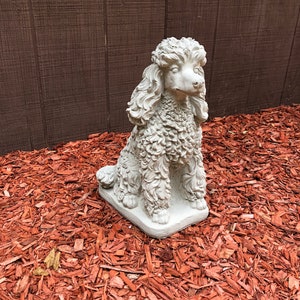 Concrete Poodle Statue: Garden Memorial, Grave Marker