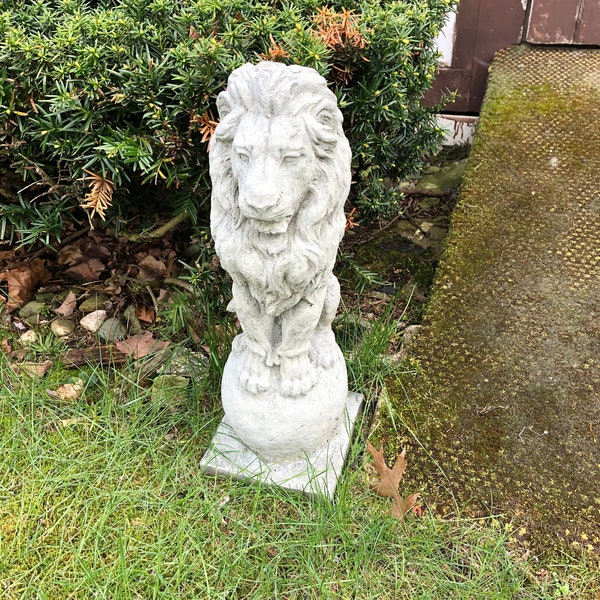 Concrete Lion Statue Etsy Australia