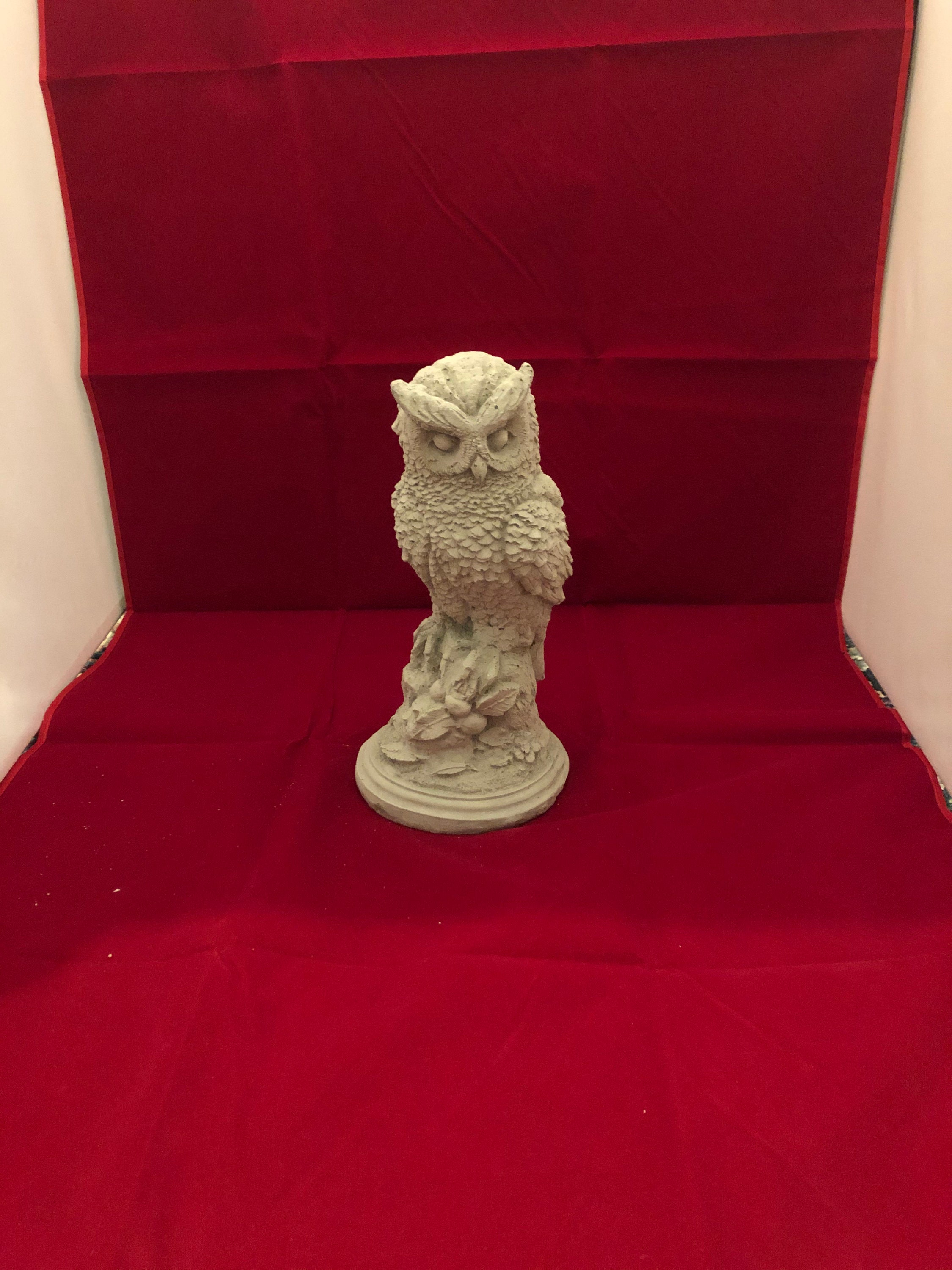 Owl Statue Cement Owl Garden Decor Concrete Owl Statue Etsy Australia