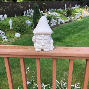 Cement Garden Gnome, Gnome Statue, Concrete Gnome Garden Decor,  Gnome Statue
