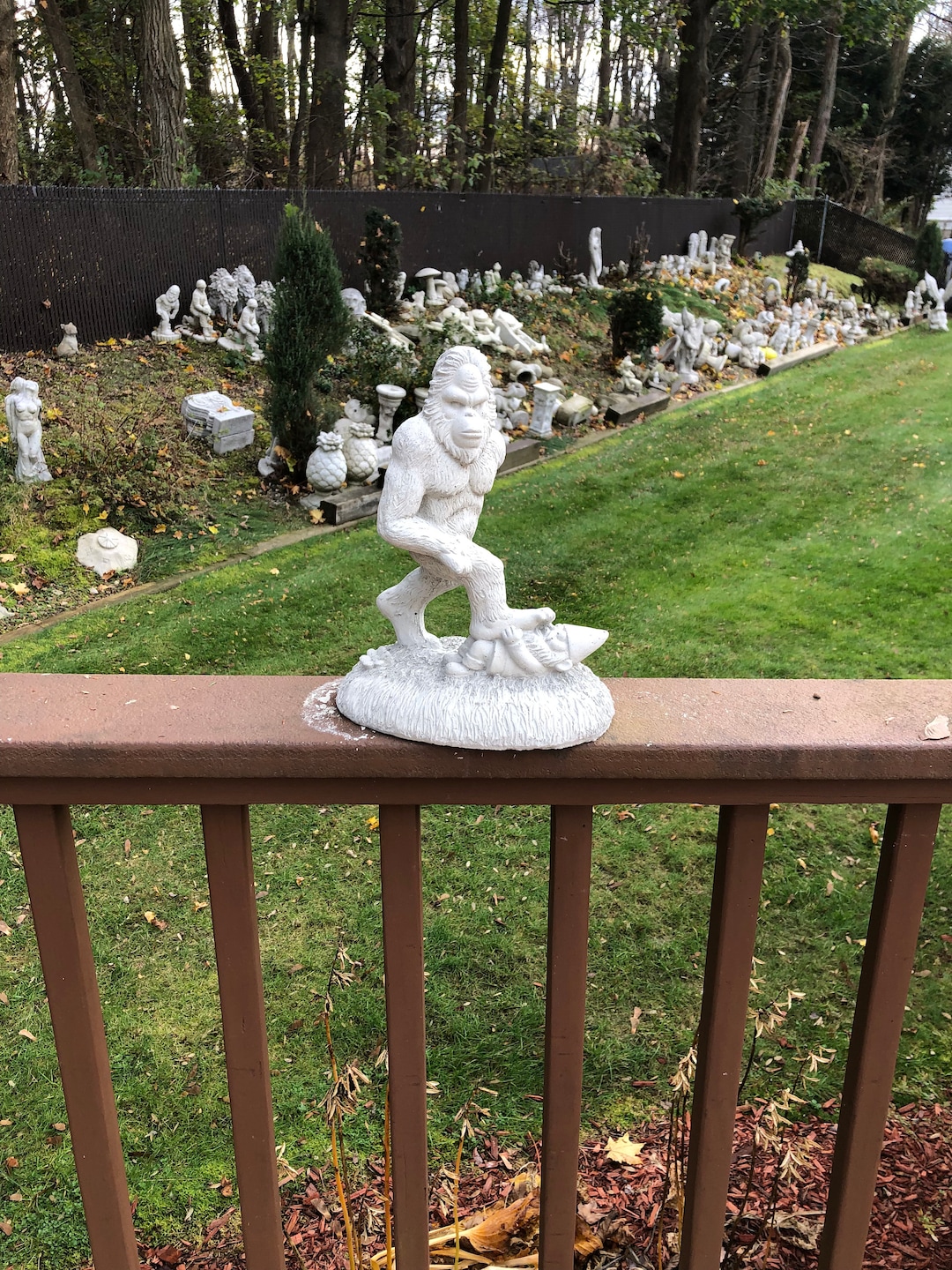 Bigfoot Statue, Concrete Bigfoot, Cement Bigfoot Statue, Garden Decor