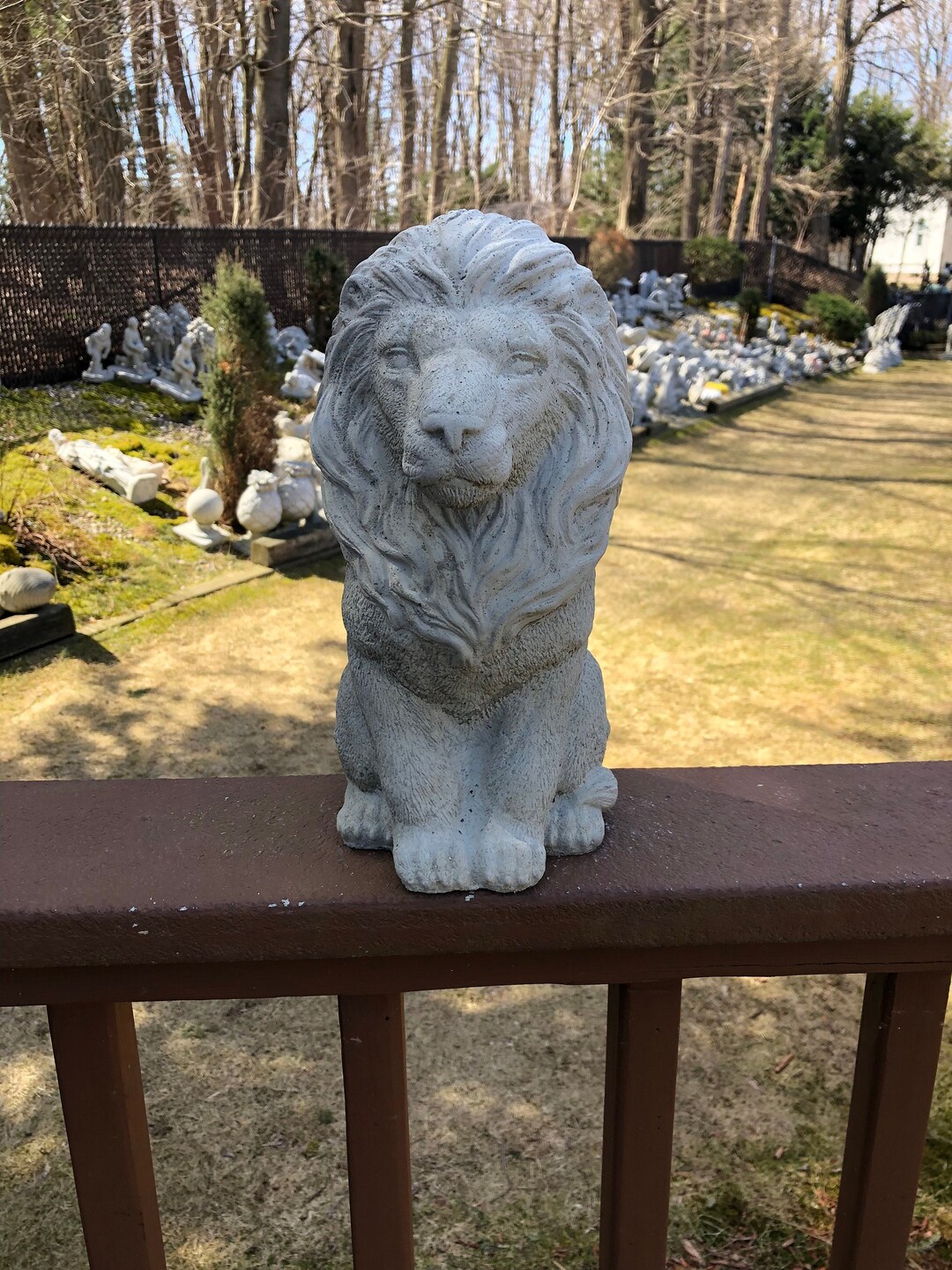 Lion Statue, Concrete Lion, Cement Garden Statue, Home Decor, Garden