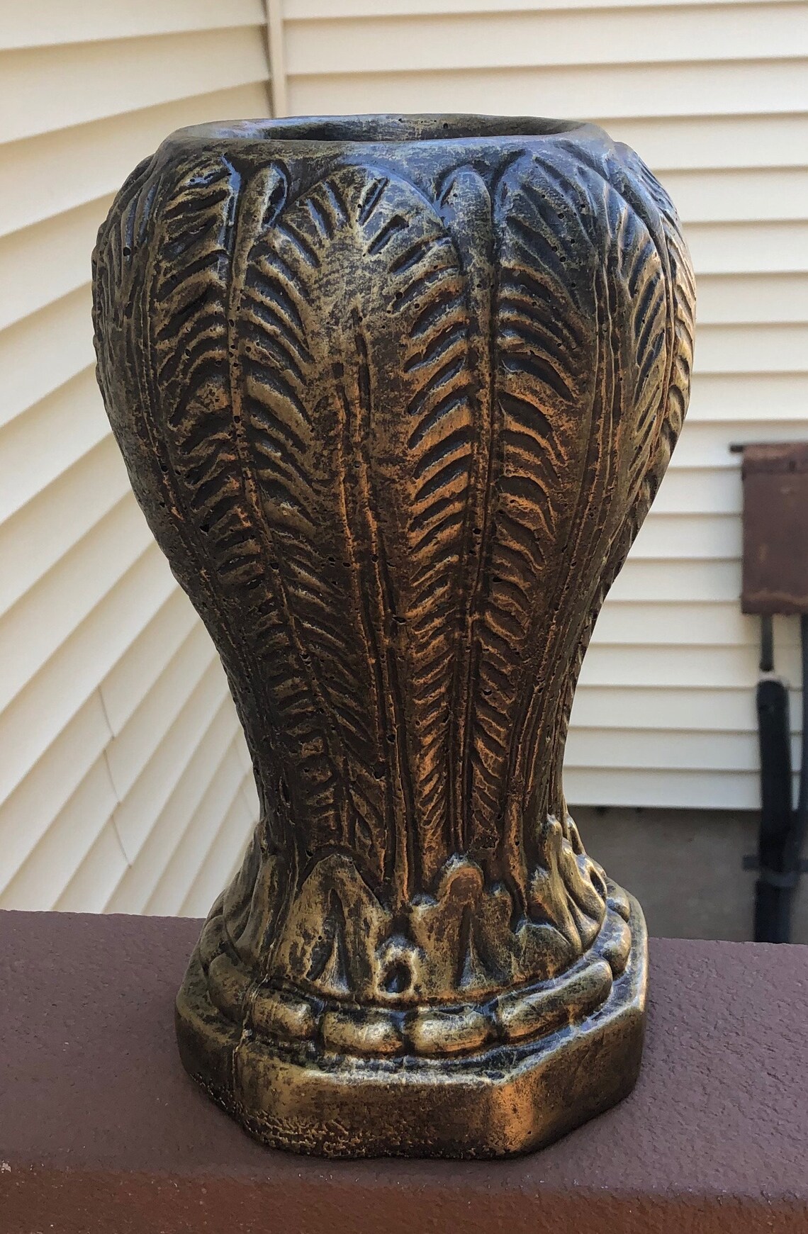 Cemetery Memorial Vase Concrete Vase Patio Vase Indoor Etsy