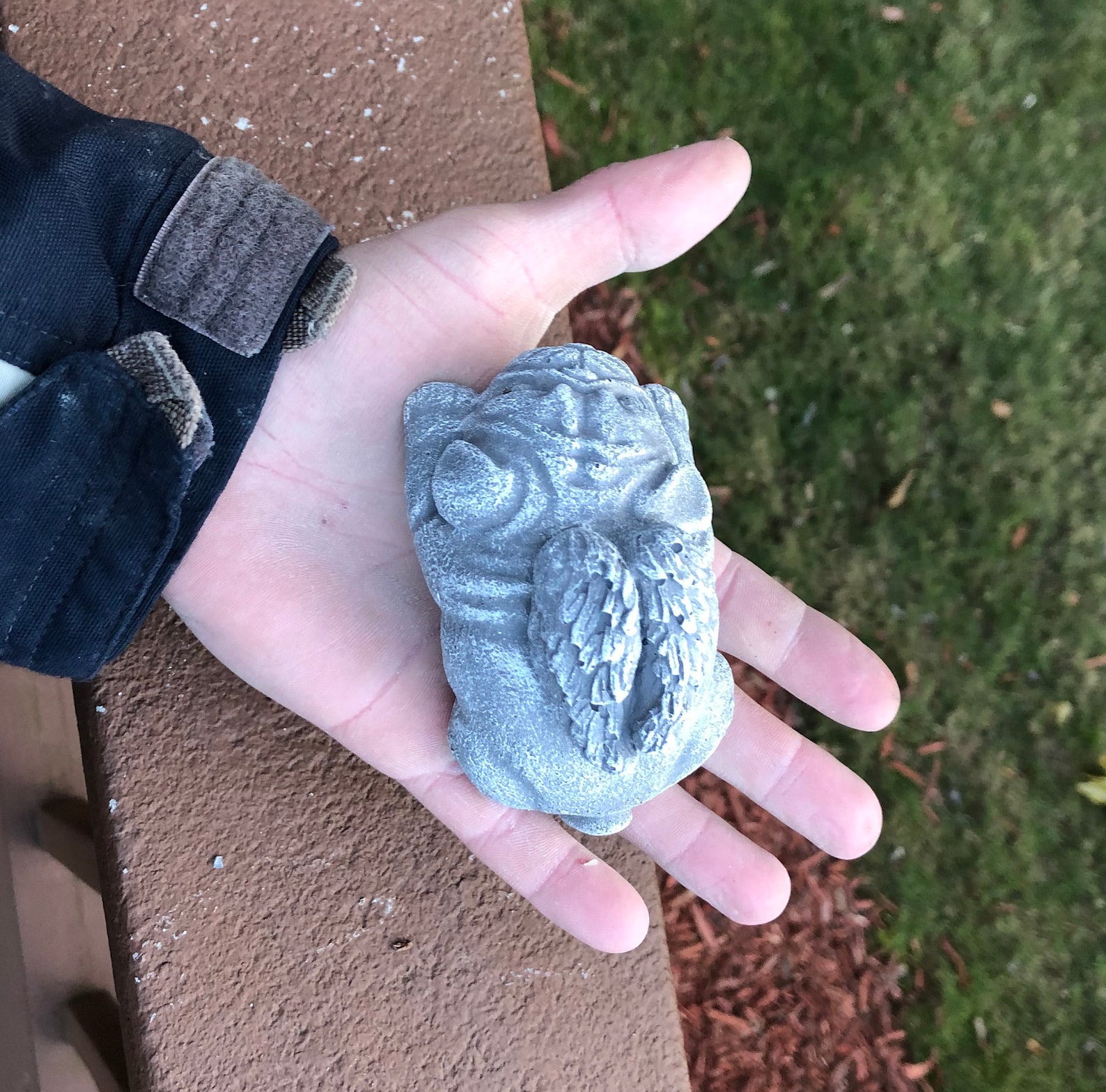 Bulldog Memorial Angel Bulldog Statue Concrete Cement Etsy