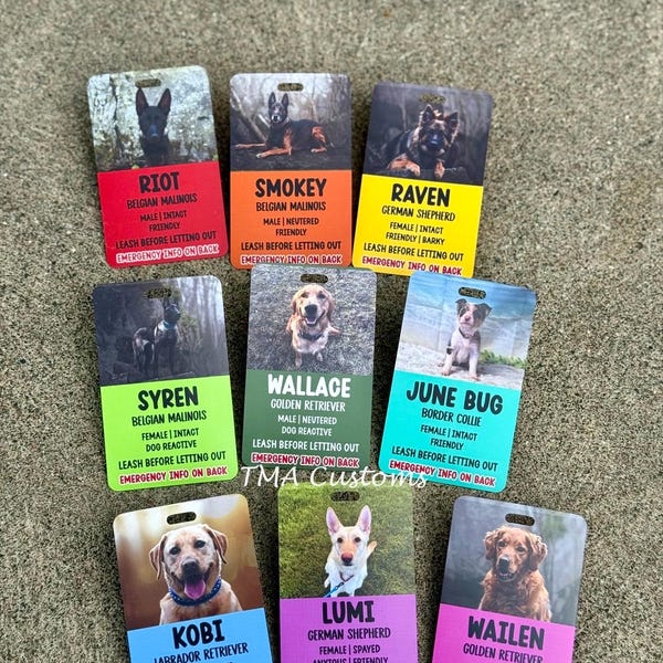 Custom Emergency Pet ID Tag: Crate & Kennel Card