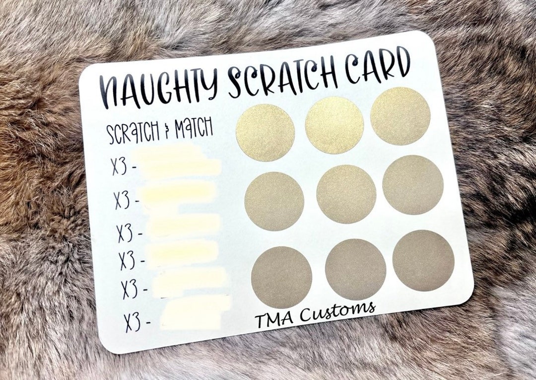 Naughty Scratch Card / Valentines Gift for Him / Scratch Cards Etsy