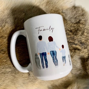 Watercolour Family Mug / Personalized Family Gift / Personalized Gift