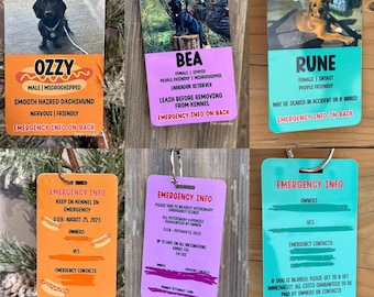 Custom Emergency Pet ID Tag: Crate & Kennel Card