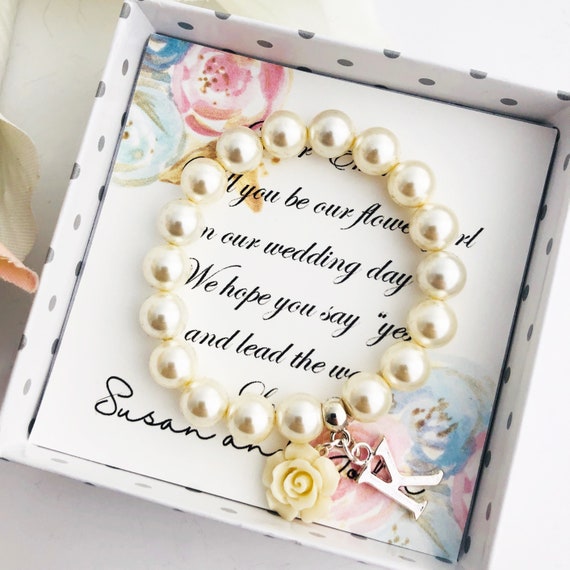etsy flower girl bracelet