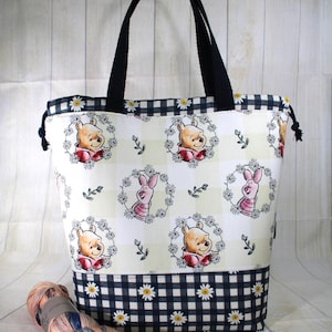 Winnie Puuh Tasche Projekttasche Stricktasche XL Große Projekttasche Häkelarbeit Projekttasche Pullover Schal Projekttasche Tote Basteltasche