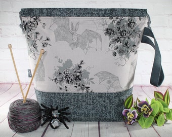 Torba na projekty ogrodowe z koronką, torba do robótek ręcznych XL, duża, średnia, torba na projekty szydełkowe, torba na projekty swetrów, szalików i innych. Torba na projekty rękodzielnicze