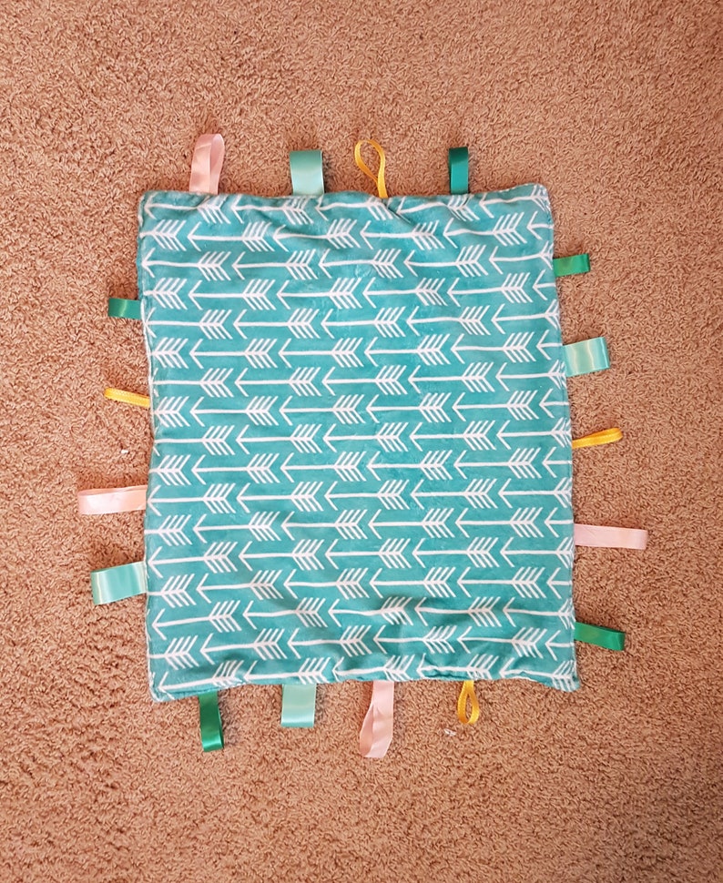 Minky Tag Blanket Etsy