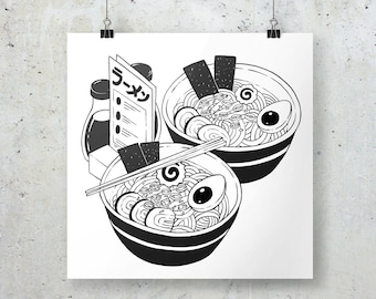 Japanese Ramen, Art Print