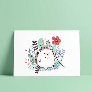 2 cartes postales hérisson, A6