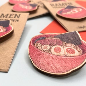 Ramen, Wooden Pin, Japan Style, up-cycled Packaging