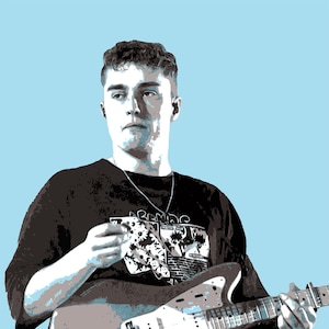 Original Sam Fender print. Unique Digital wall art. Music wall art gift idea. Instant digital download in 3 sizes. A3 A4 and 10&#39;X8&quot;