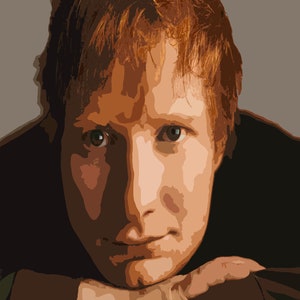 ed sheeran unique wall art print. Instant digital download in sizes. A4 A3 and 10x8  limited edition gift idea for ed sheeran music fans