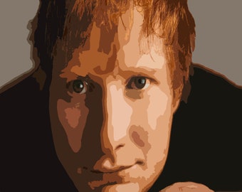 ed sheeran stampa artistica da parete unica. Download digitale istantaneo in dimensioni. A4 A3 e 10x8 idea regalo in edizione limitata per gli appassionati di musica ed Sheeran
