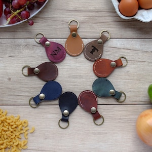 USA HANDMADE Personalized Leather Quarter Holder Keychain - Aldi Shopping Cart Coin Keyring - Coin Holder Keyring - Aldi Lover Custom Gift