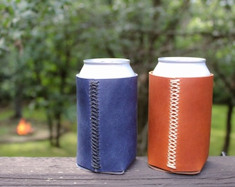 Leather Drink Holder, Drink Insulator, Beer Cooler, Beer Holder, Can Cooler, Groomsmen Gift, Father's Day Gift