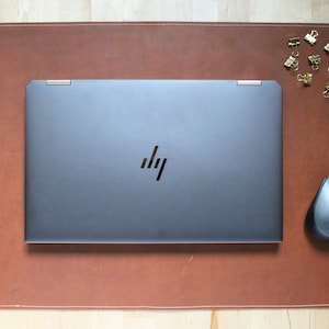 Personalized Leather Desk Blotter, Leather Desk Pad, Engraved Desk Mat, Mouse Pad