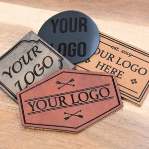 Personalized Leather Patch, Custom Logo, Engraved Leather Patch for Hats