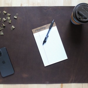 Personalized Leather Mouse Pad, Leather Desk Pad, Engraved Desk Mat, Leather Desk Blotter