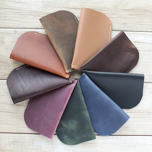 USA HANDMADE Personalized Leather Sunglasses Case - Sunglasses Pouch - Custom Glasses Case - Leather Eyeglasses Case - Sunglasses Holder